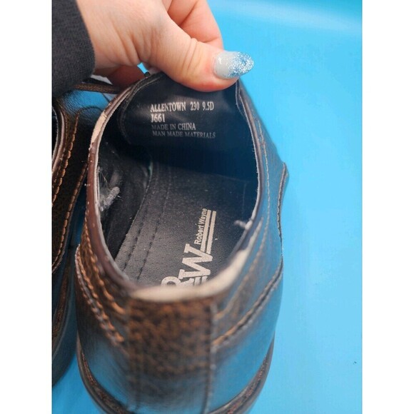 Robert Wayne Allentown Oxford Shoes Men's Size 9.5D Brown Leather Man-Made - Picture 6 of 7